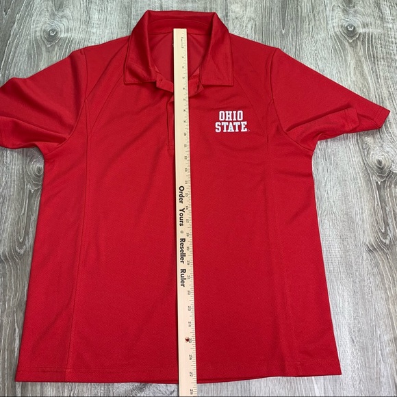 Ohio State Buckeyes The Oval Campus Mens Polo Shirt Red Size Small - Picture 9 of 9